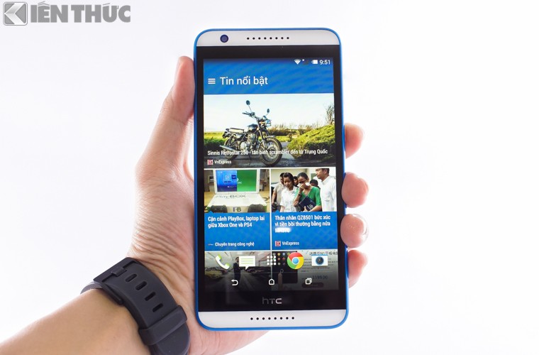 HTC Desire 820s phiên bản màu xanh sở hữu thiết kế hiện đại và sang trọng.